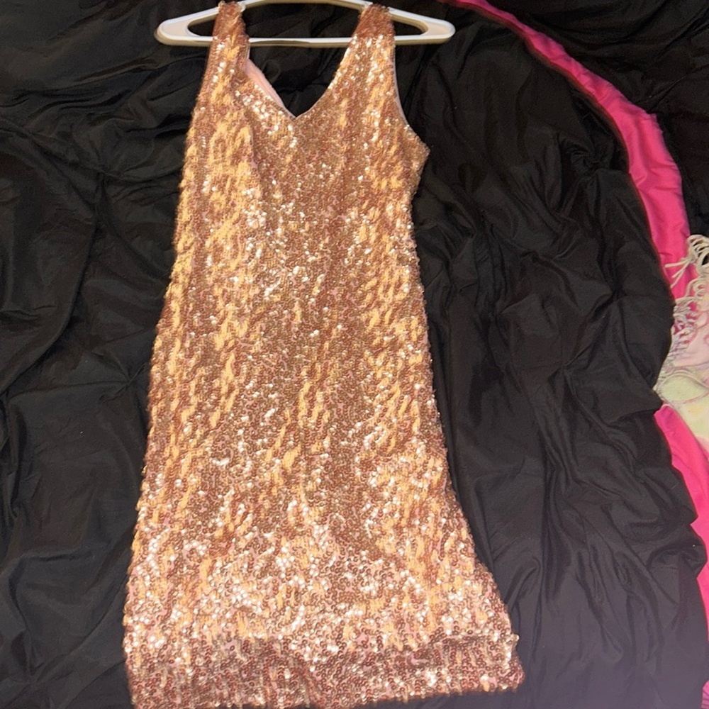 Sparkly pink/gold dress
